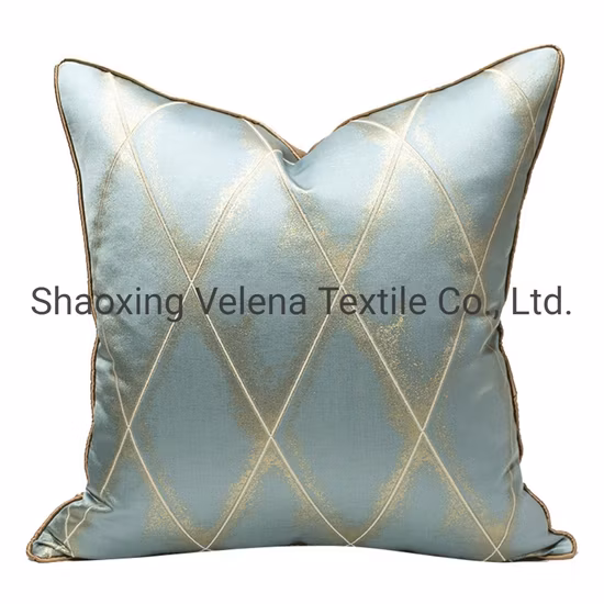 Leichtes, luxuriöses, garngefärbtes Jacquard-Sofakissen mit Diamantstreifen im neuen Stil für Hotelstuhl-Rückenkissen