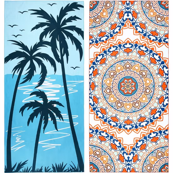 Großes, sandfreies, leichtes, wasserdichtes Mikrofaser- oder Baumwoll-Pool-, Schwimm-, Camping-Strandtuch für Schwimmer und Reisen mit individuellem Aufdruck