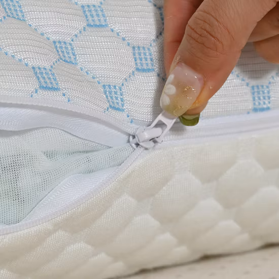 Amazon Hot Selling Cool Gel Icy Silk Kissen aus geschreddertem Memory-Schaum in doppelter Größe