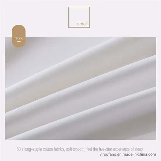 Luxuriöse Baumwoll-Stickerei mit Logo, einzelne weiße Hotelwäsche