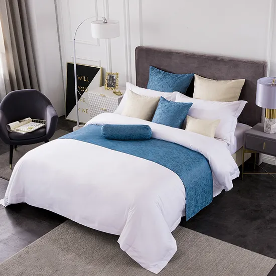 Hotel-Luxus-Baumwoll-Bettlaken-Bezug, Läufer-Bettwäsche, Hotel-Bettwäsche