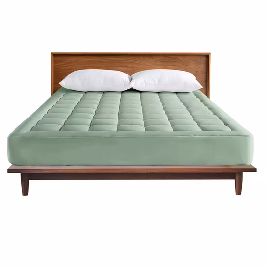 Matratzenauflage für Queen-Size-Betten, Kissenoberteil, Cottoncooling-Matratzenauflage mit alternativer Daunenfüllung